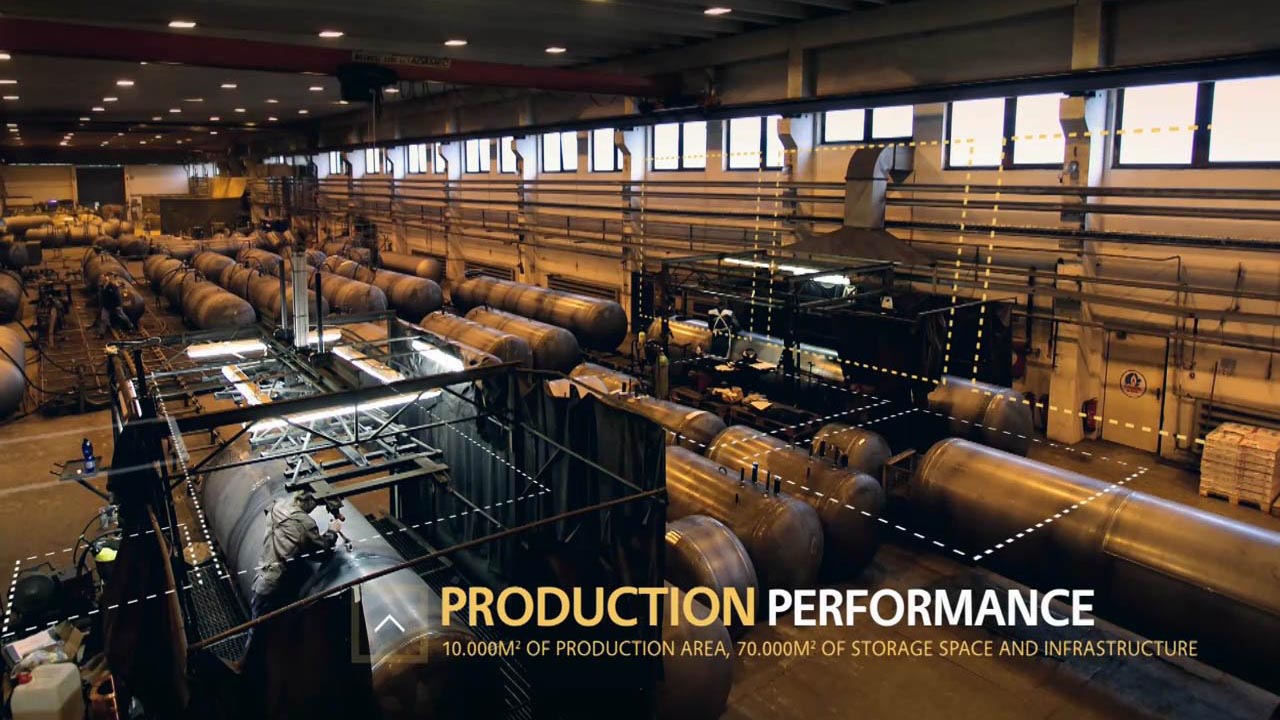 Flüssiggastanks in der Produktion von Deltagaz Deltagaz Imagefilm